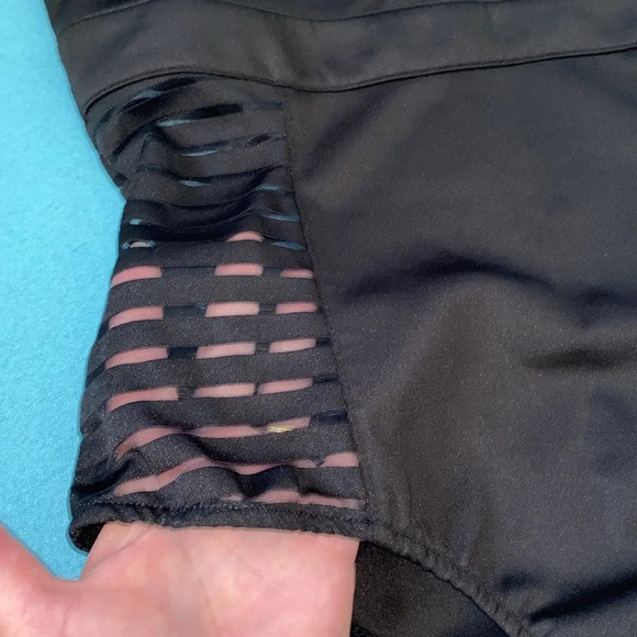 OHYES FASHION choker mock style mesh thong bodysuit zipper back NEW size L - Picture 5 of 10